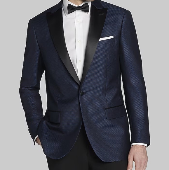 BRAND NEW Jos. A. Bank Navy Slim Fit Dinner Tuxedo Jacket 44S 44 SHORT - Picture 1 of 5